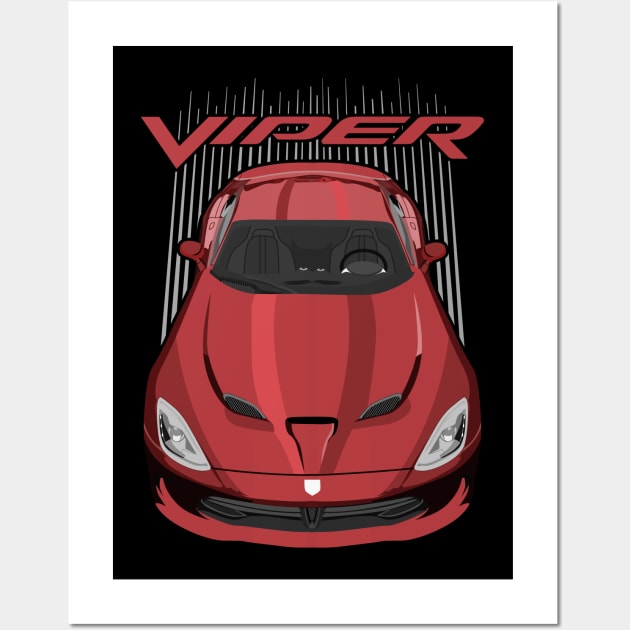 Viper SRT-metallic red Wall Art by V8social